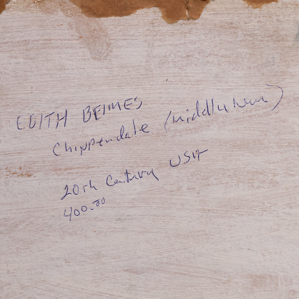 A close-up of a light beige textured surface with handwritten text in dark ink reading 'EIGHT BEMMES Chiptunate (Middleton) 20th Century USA 400-70'.