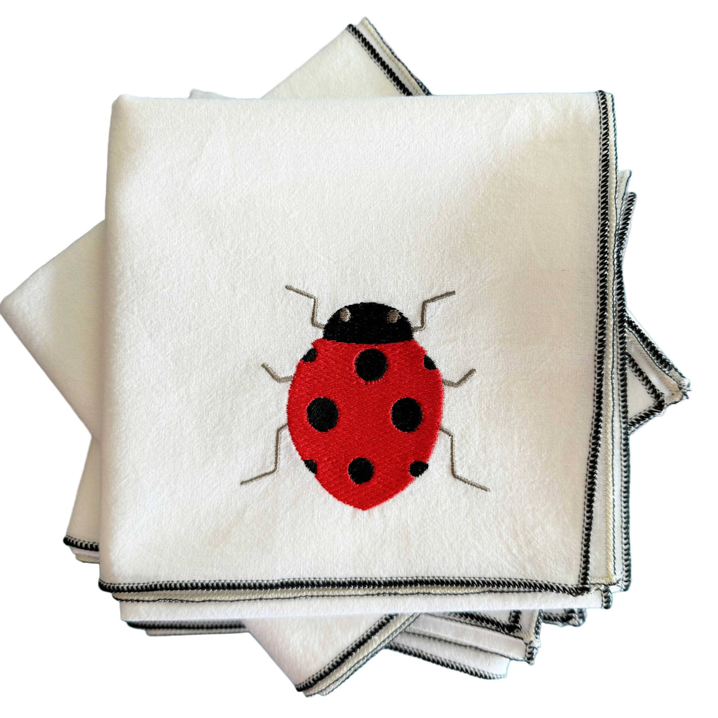 Love Bug Kitchen Towel, embroidered Dot and Army Modern Nomad Home decor store Denver CO Colorado