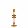 Amber glass candlestick