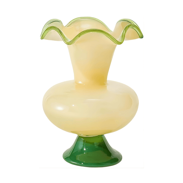 Yellow and green glass vase, Faire 11 images