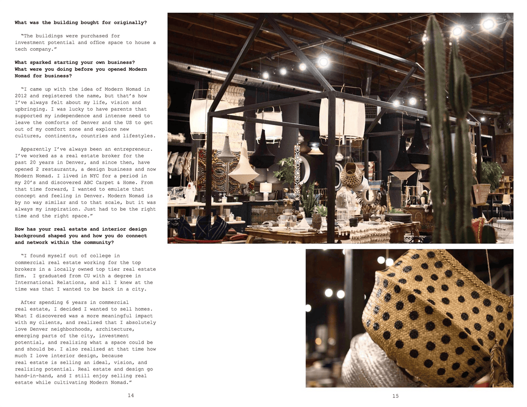 Interior shop display with cactus