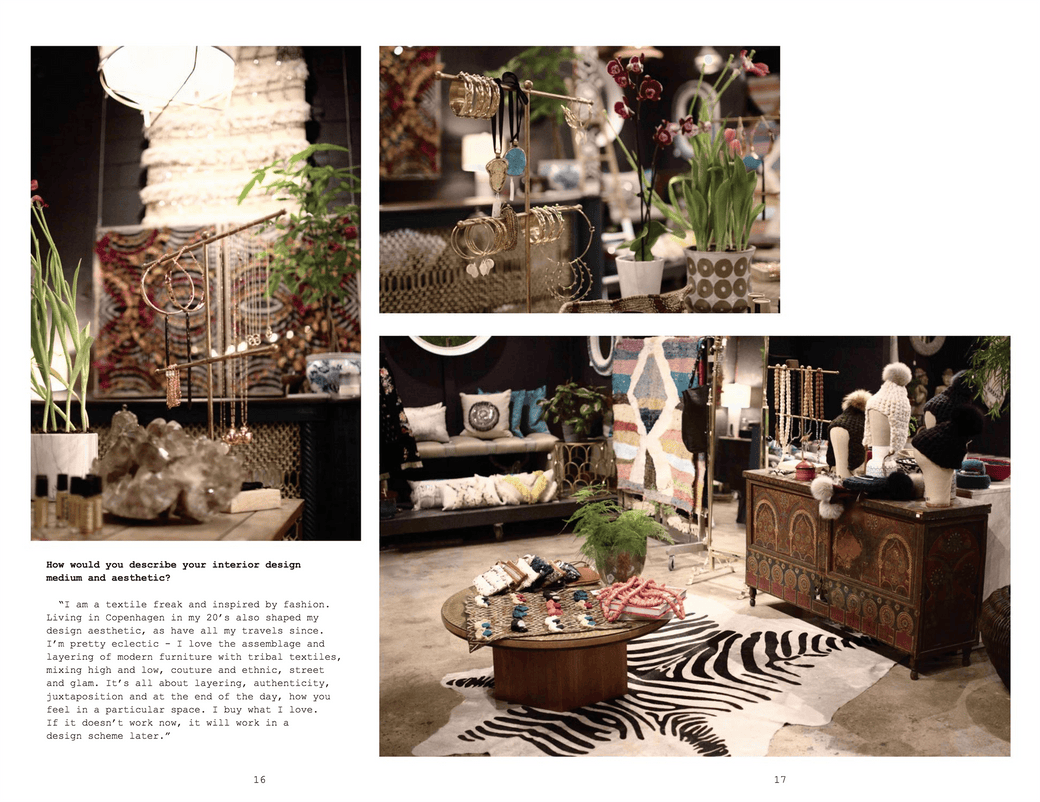 Spring 2018 interior design with flora and fauna accents.