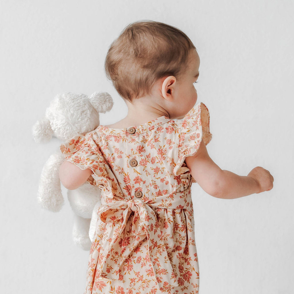 Flutter Long Romper - Blush Floral City Mouse Studio Modern Nomad Home decor store Denver CO Colorado