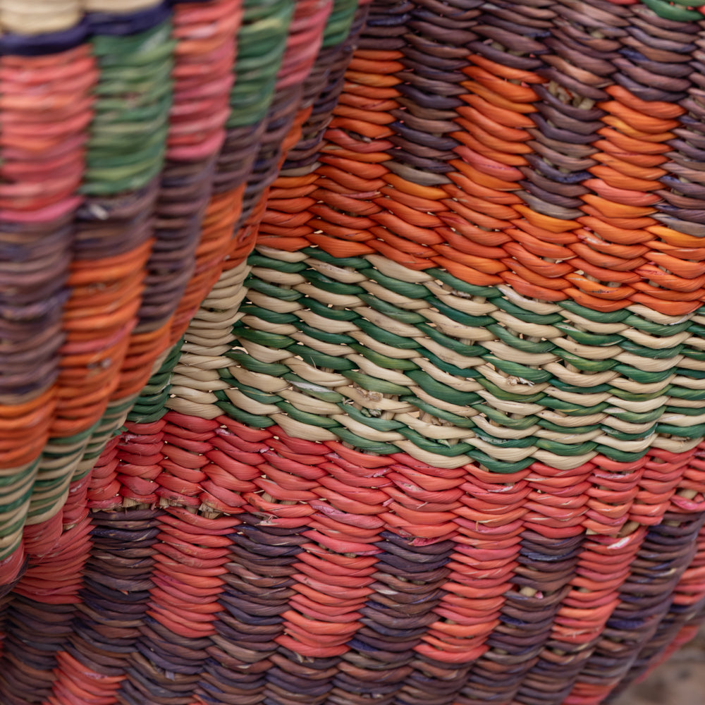 Ghanaian Handwoven Wave Basket