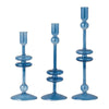 Glass Candlestick Pair, Large, Sapphire Blue etúHOME Modern Nomad Home decor store Denver CO Colorado