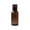 Single Handblown Hammered Glass Carafe in brown 