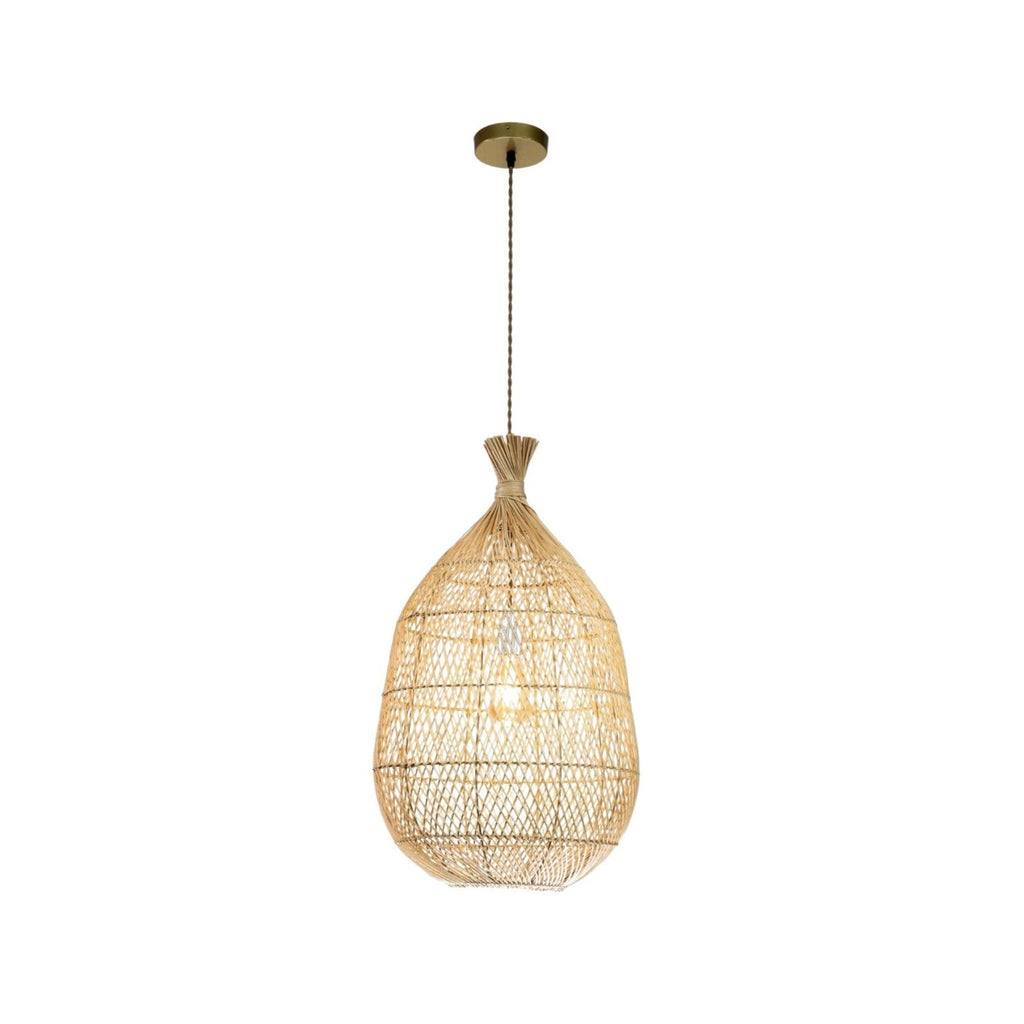  Handmade Rattan Teardrop Pendant Light product photo 