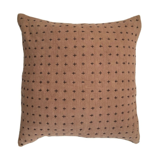 Himalayan and Black Stitched Pillow product photo with no background 