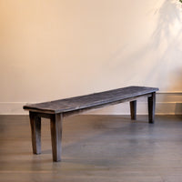 Long Rustic Weathered Bench