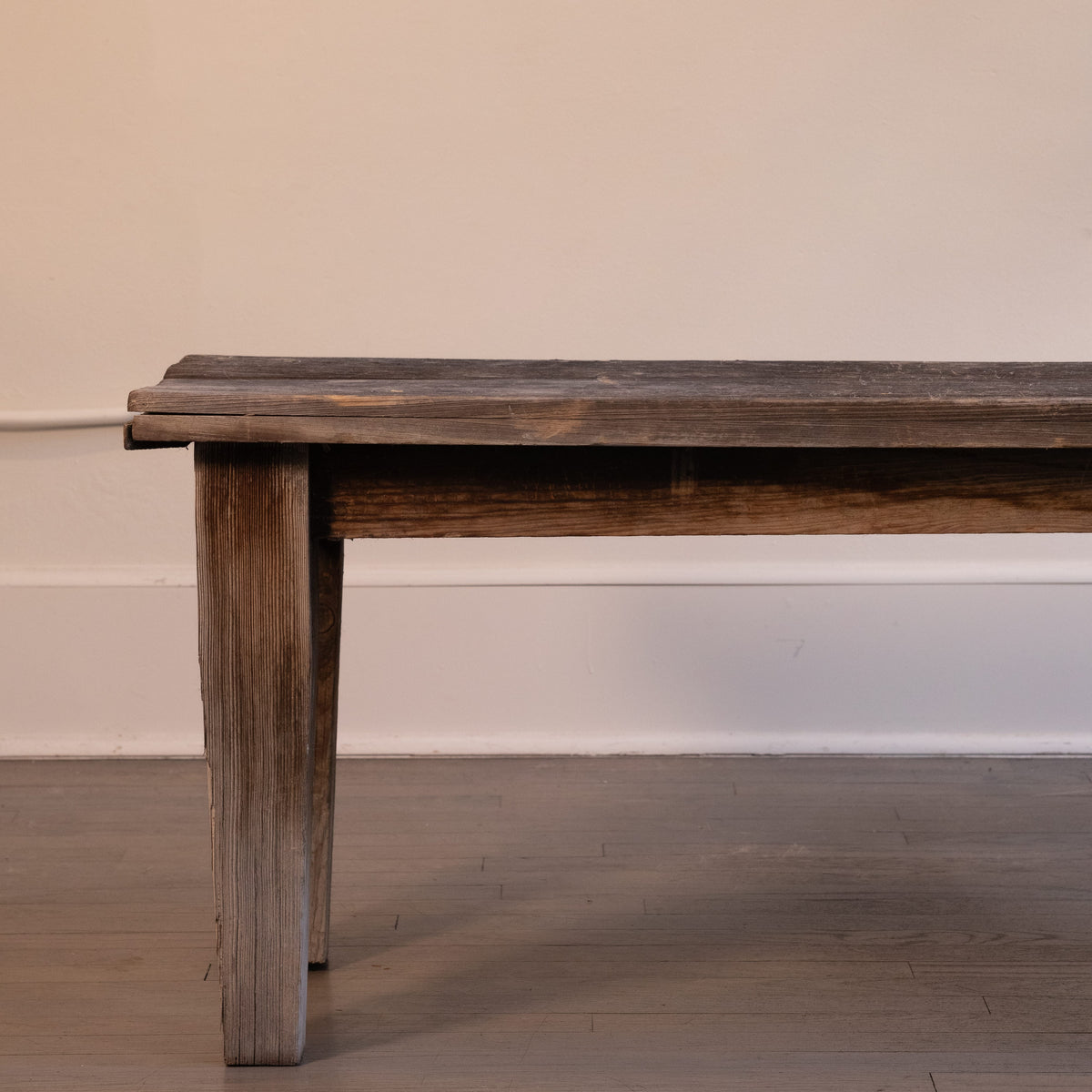 Long Rustic Weathered Bench