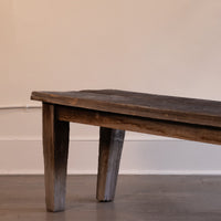 Long Rustic Weathered Bench