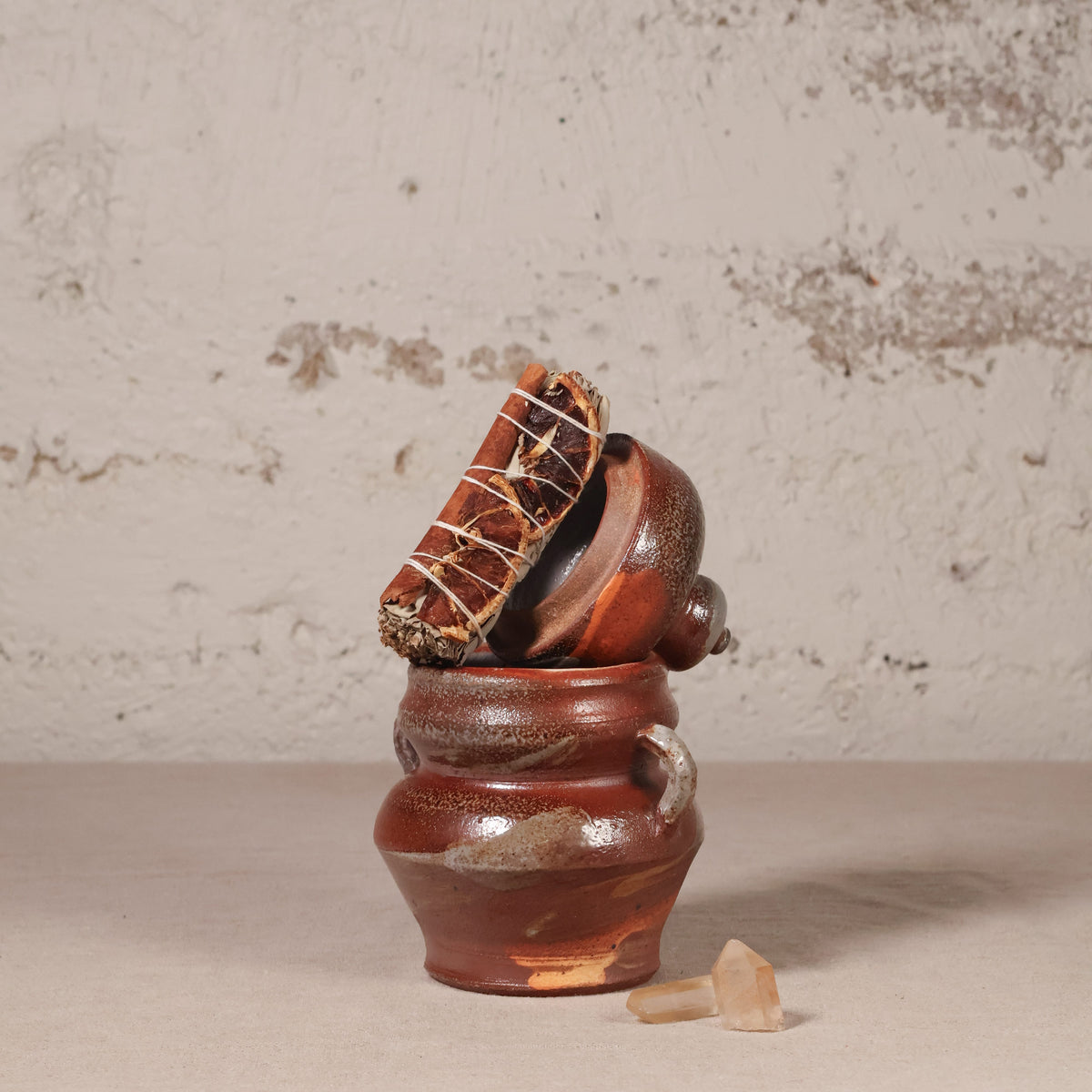 Auburn Vessel with Lid