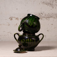 Vintage Mexican Drip Glaze Pottery Vessels