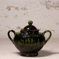Vintage Mexican Drip Glaze Pottery Vessels