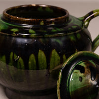 Vintage Mexican Drip Glaze Pottery Vessels