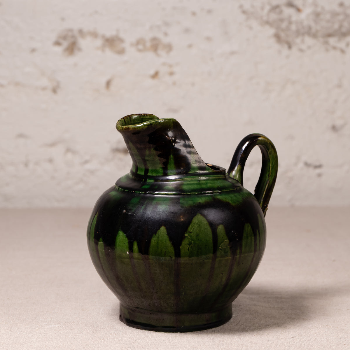 Vintage Mexican Drip Glaze Pottery Vessels