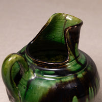 Vintage Mexican Drip Glaze Pottery Vessels
