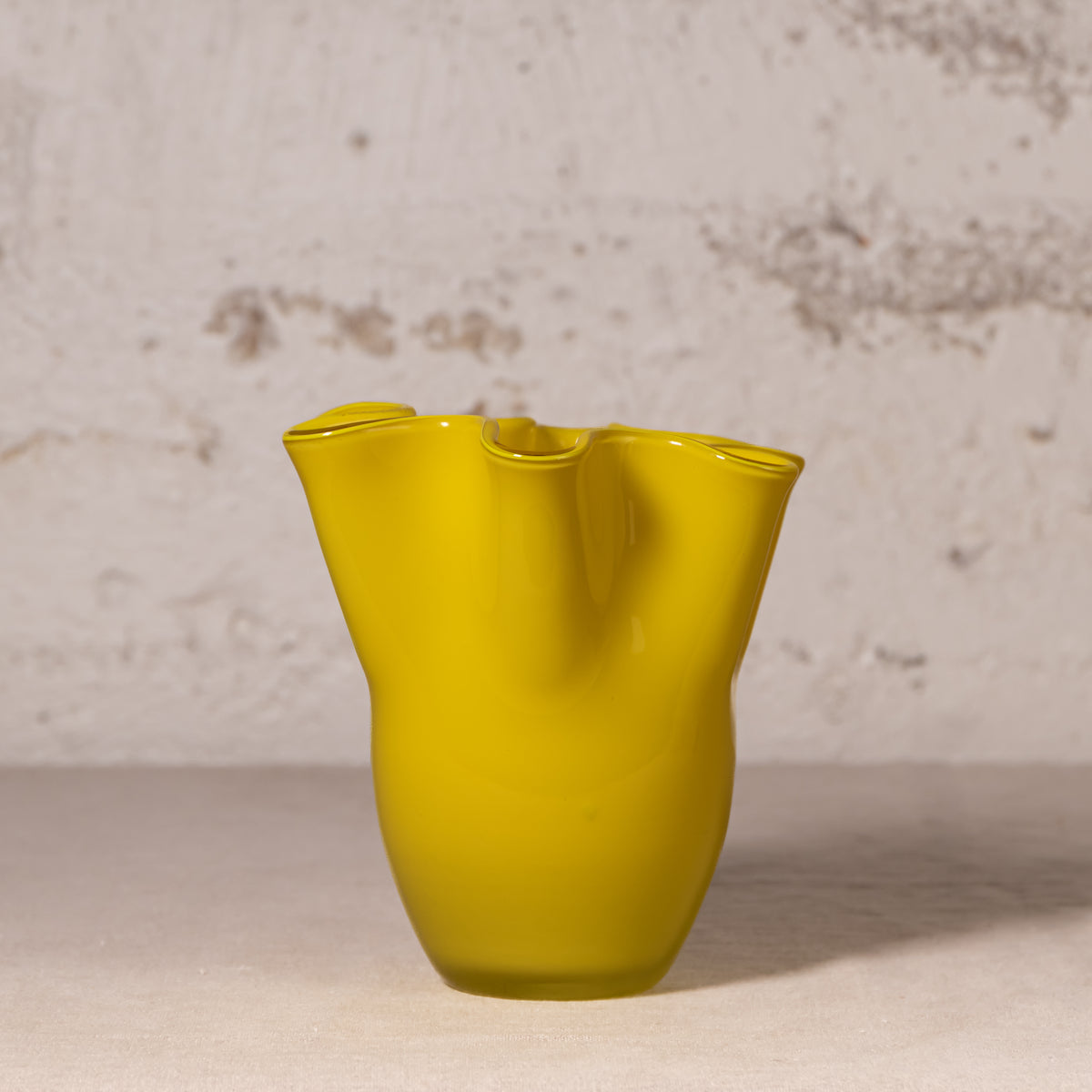Vintage Yellow Murano-Style Vase