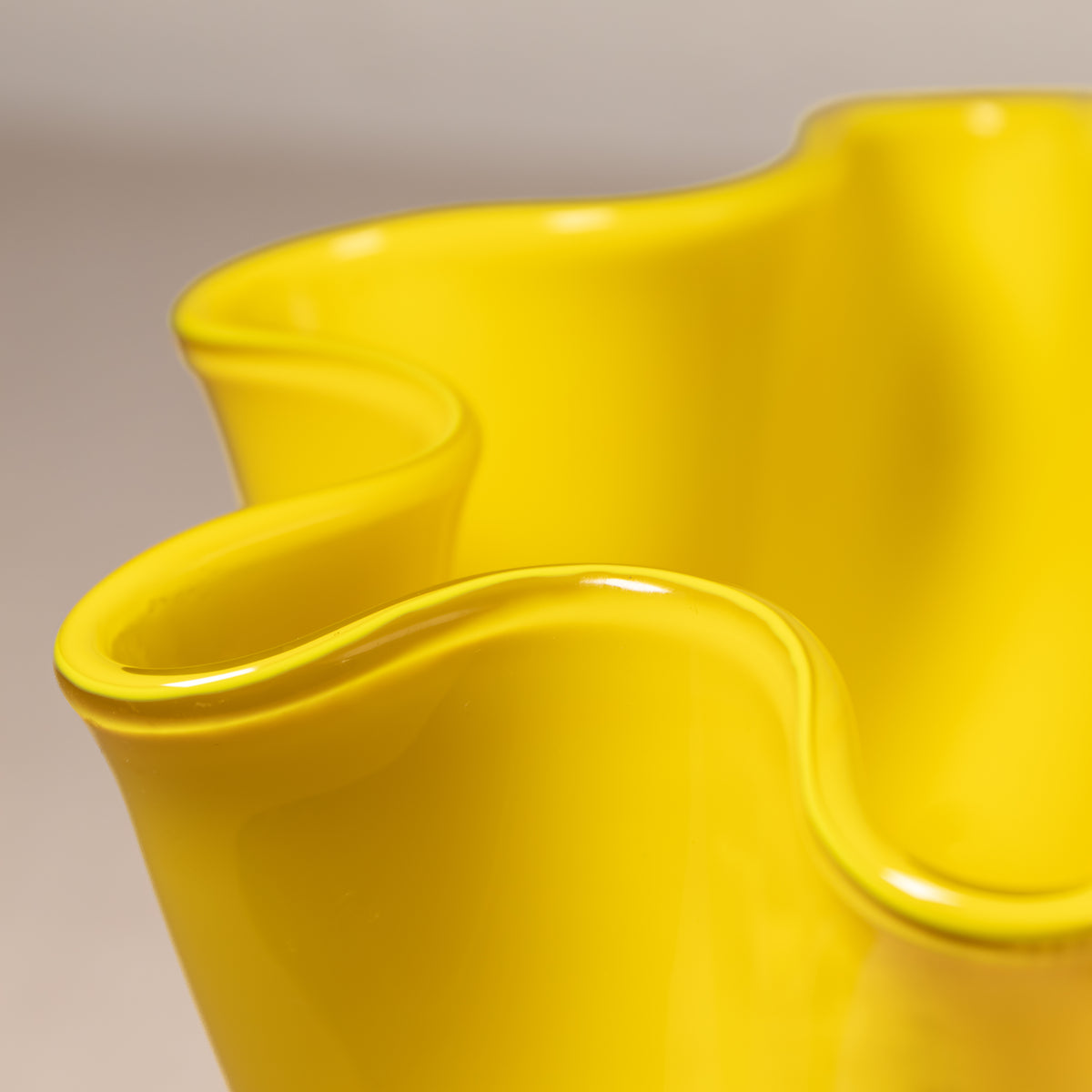 Vintage Yellow Murano-Style Vase