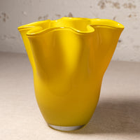 Vintage Yellow Murano-Style Vase