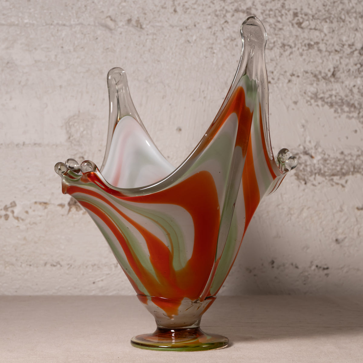 Colorful Hand-Blown Glass Bowl