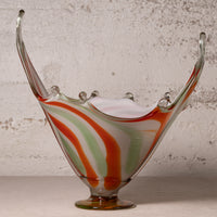 Colorful Hand-Blown Glass Bowl