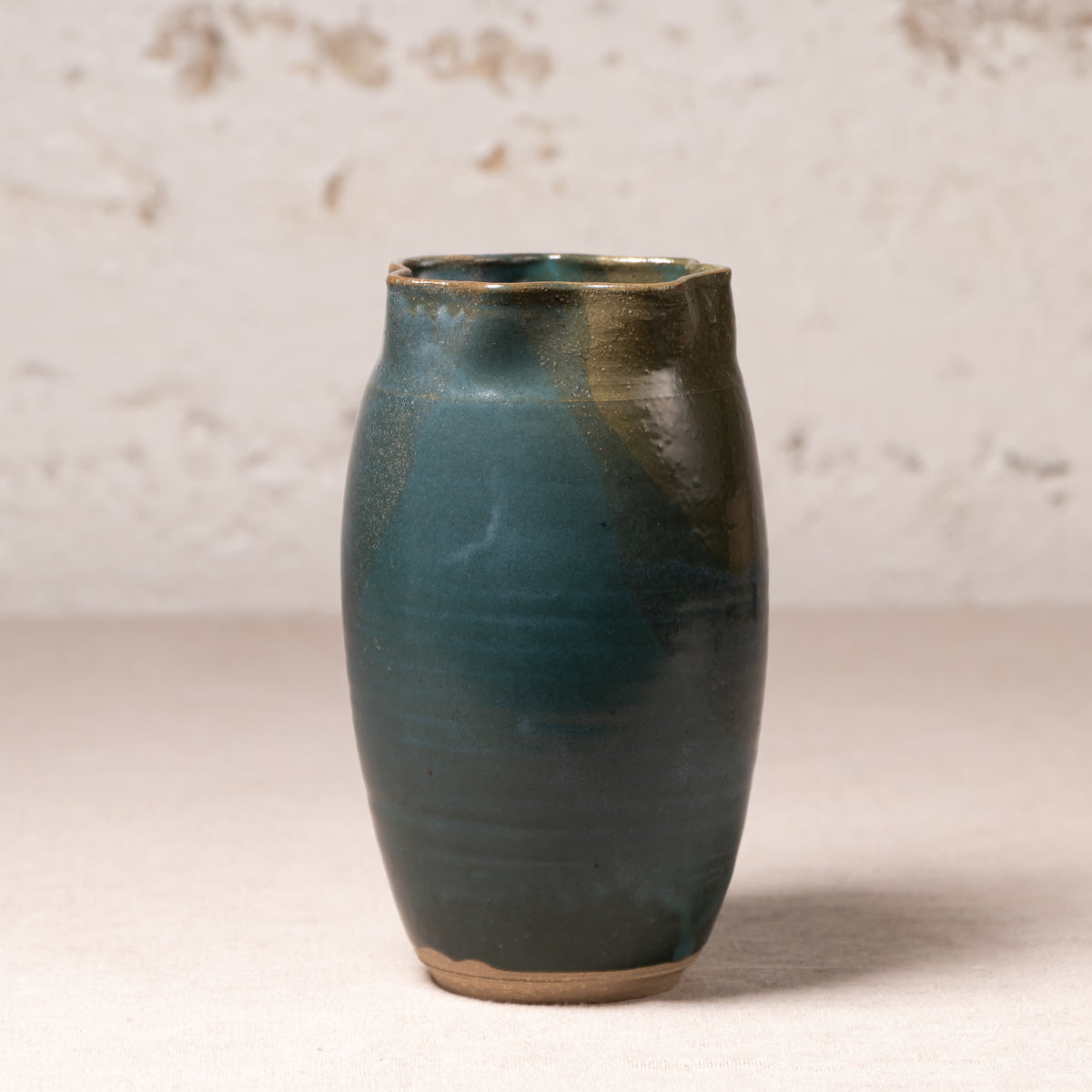 Teal Ripple Vase