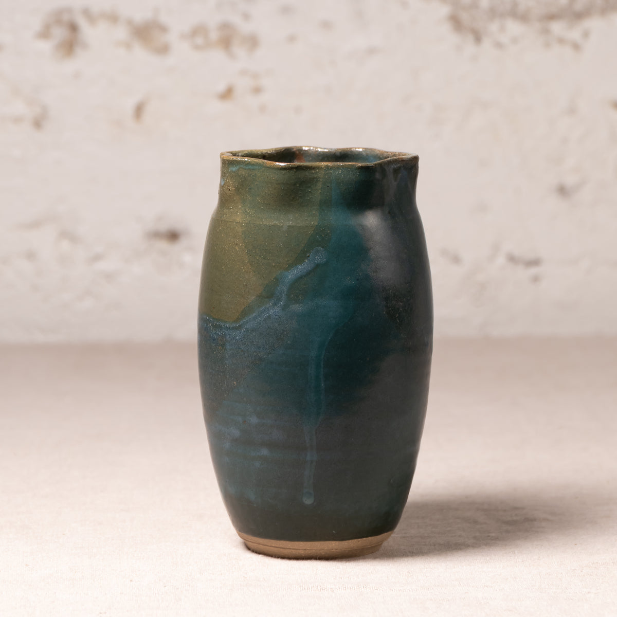 Teal Ripple Vase