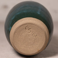 Teal Ripple Vase