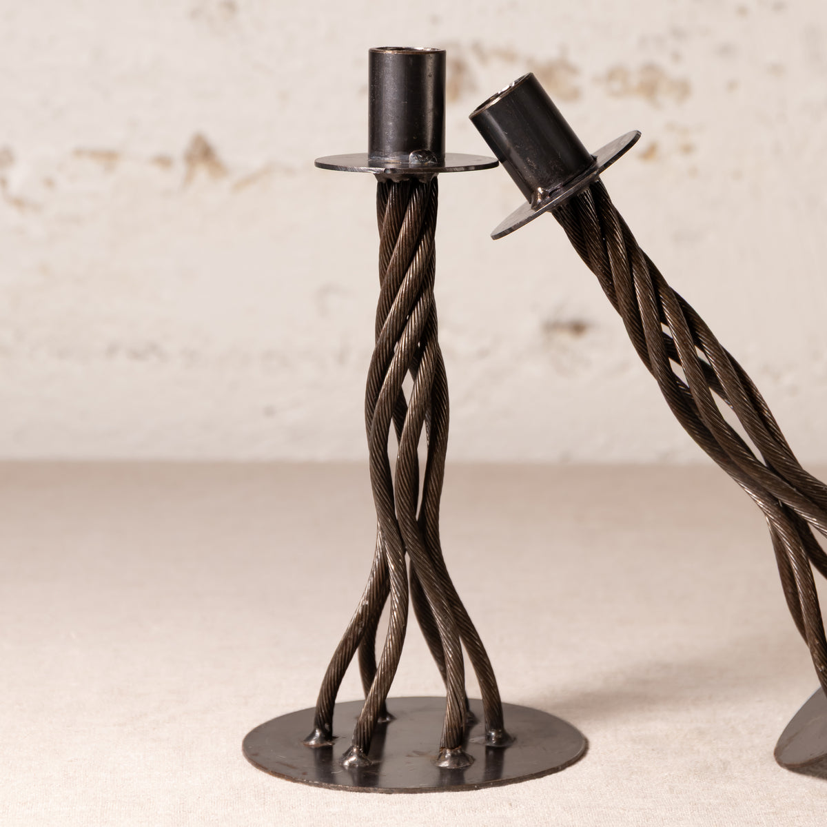 Hand Forged Iron Candle Holder