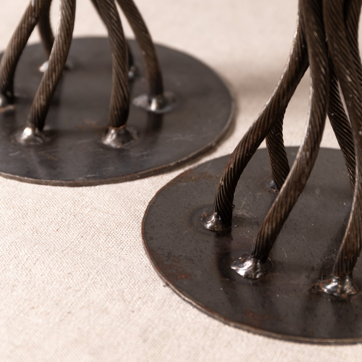 Hand Forged Iron Candle Holder