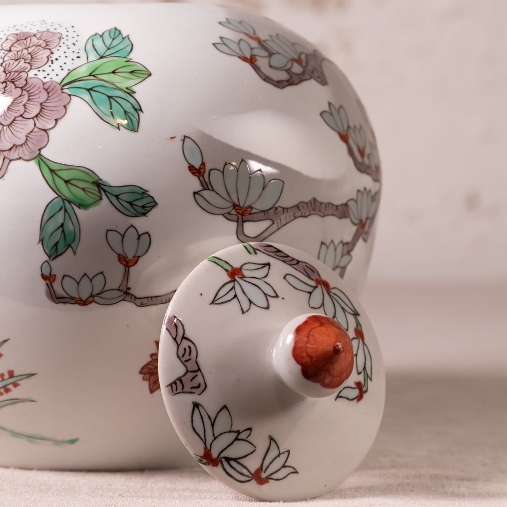 Peacock Famille Rose Porcelain Vase
