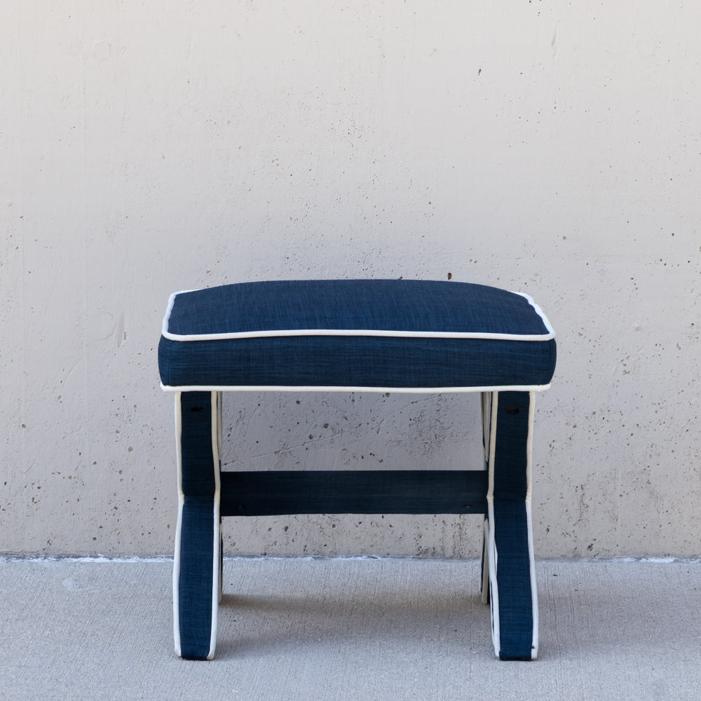 Indigo Upholstered Stool