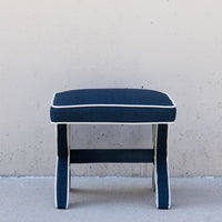 Indigo Upholstered Stool