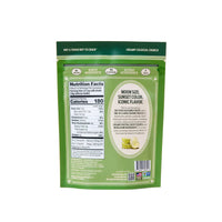 Joon dill pickle pistachio package with nutrition label on a beige background
