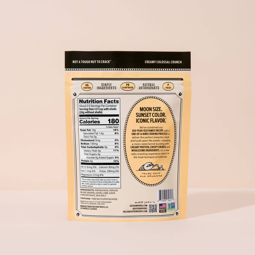 Joon Original Salted Pistachios - 4.5oz Resealable Bag Joon Modern Nomad Home decor store Denver CO Colorado