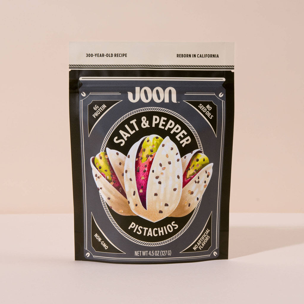 Joon Salt and Pepper Pistachios - 4.5oz Resealable Bag Joon Modern Nomad Home decor store Denver CO Colorado