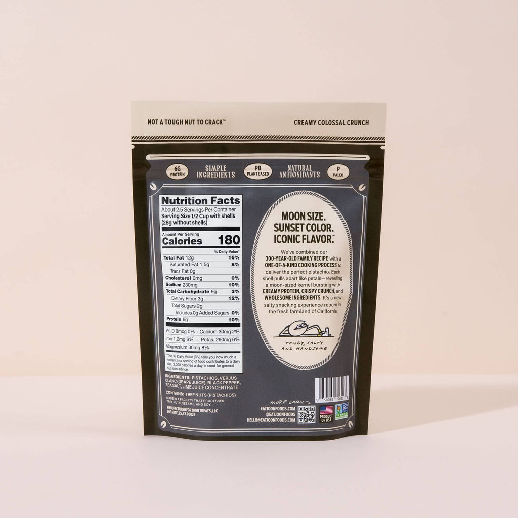 Joon Salt and Pepper Pistachios - 4.5oz Resealable Bag Joon Modern Nomad Home decor store Denver CO Colorado