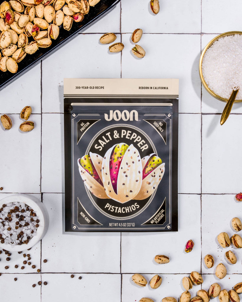 Joon Salt and Pepper Pistachios - 4.5oz Resealable Bag Joon Modern Nomad Home decor store Denver CO Colorado