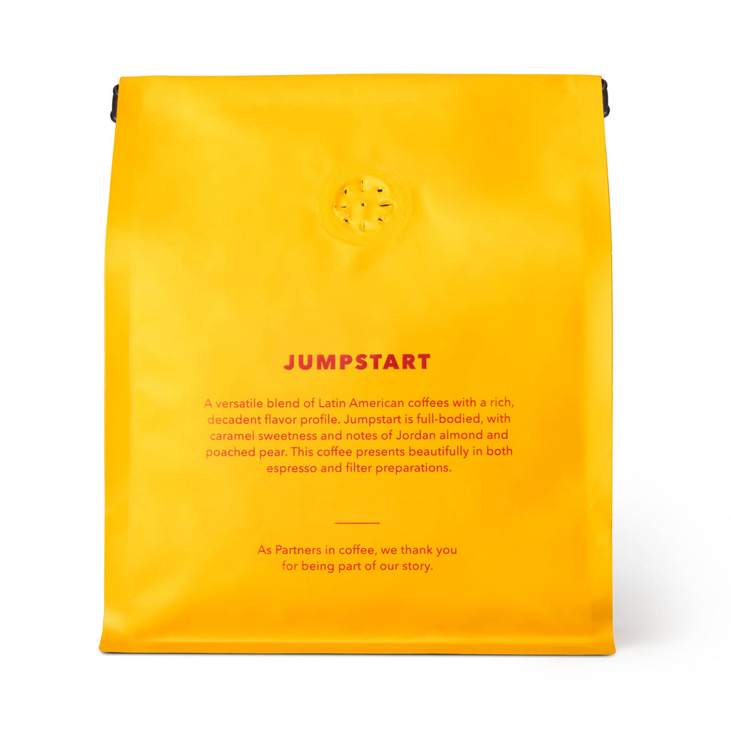 Jumpstart Whole Bean Coffee product photo (back view) with no background
