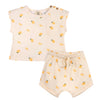 Lemon Baby Tee Top & Shorts Set Viverano Organics Modern Nomad Home decor store Denver CO Colorado