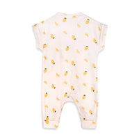 Lemon Kangaroo Pocket Baby Jumpsuit (Organic Jersey) Viverano Organics Modern Nomad Home decor store Denver CO Colorado