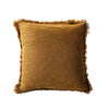Luxe Linen Fringe Edge Square Throw Pillow Co.House Designs Modern Nomad Home decor store Denver CO Colorado