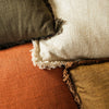 Luxe Linen Fringe Edge Square Throw Pillow Co.House Designs Modern Nomad Home decor store Denver CO Colorado
