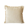 Luxe Linen Fringe Edge Square Throw Pillow Co.House Designs Modern Nomad Home decor store Denver CO Colorado