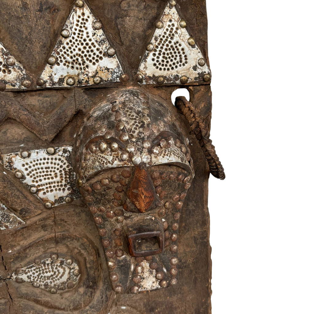 Mid 19th Century Congolese Songye Door close up on face