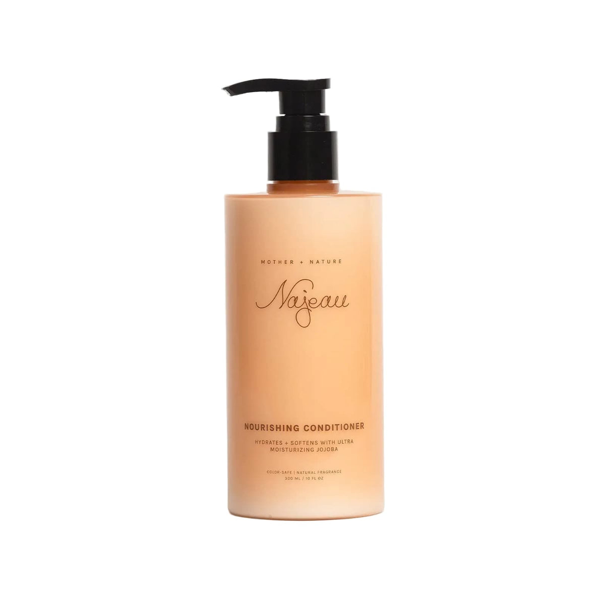 Najeau nourishing conditioner bottle on a light beige background