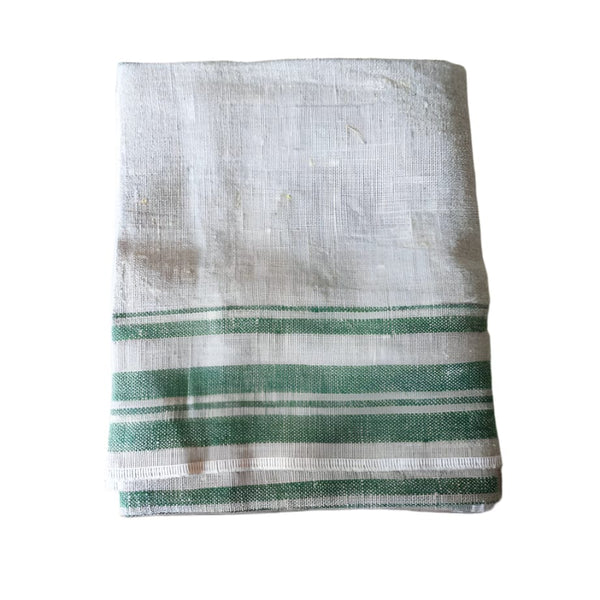 Natural Green Stripe Tea Towel West Coast Handmade Modern Nomad Home decor store Denver CO Colorado