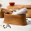 Oak Mortar and Marble Pestle displayed other wood accessories 