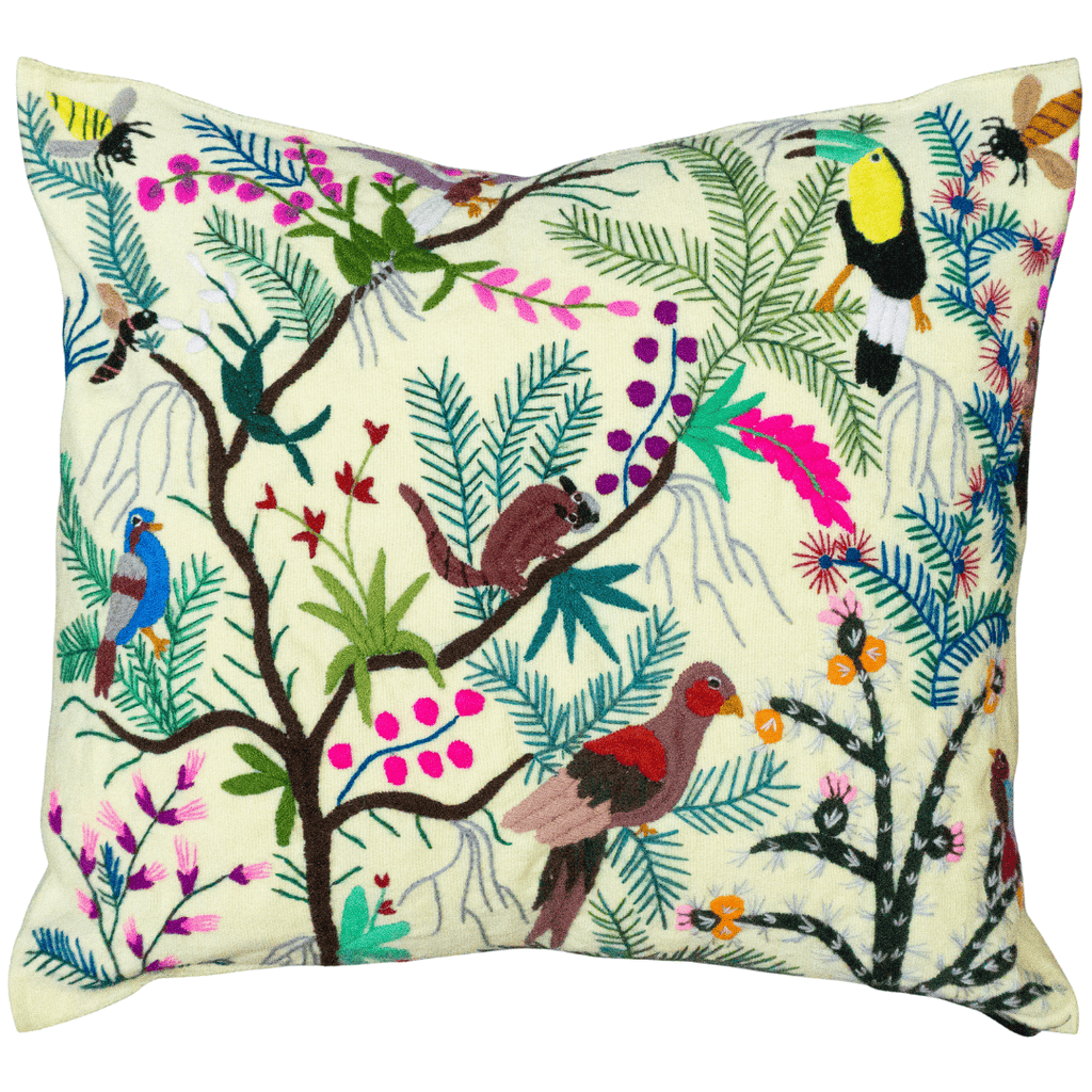 Oaxaca Embroidered Pillow Modern Nomad Home Denver CO